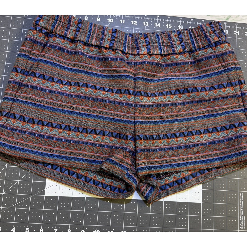 J. Crew Aztec Jacquard Boardwalk Shorts 4 Pull On Elastic Waist Southwestern